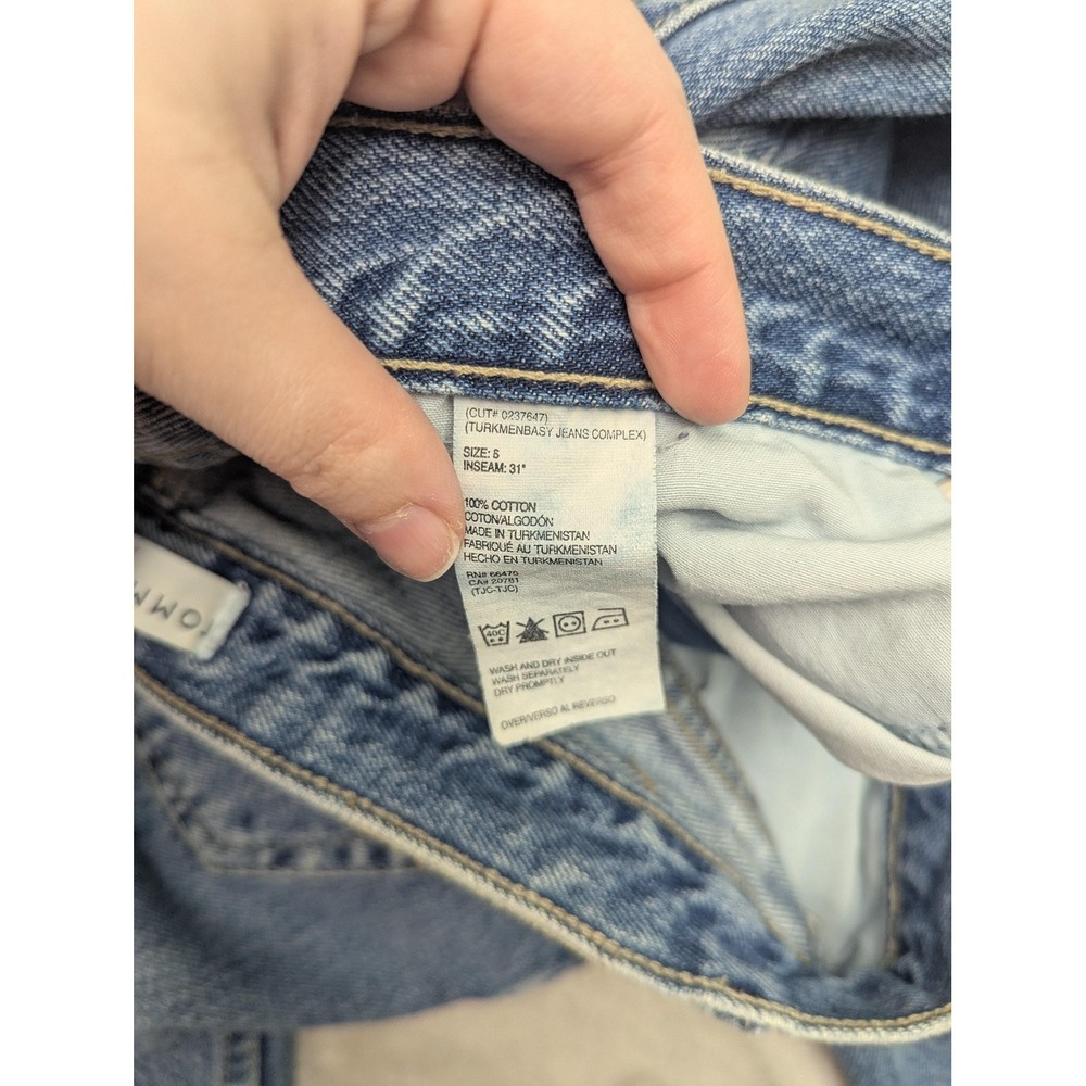 Vintage Tommy Hilfiger Jeans Juniors 5 Blue High‎ Rise Straight 100% Cotton Y2K - Picture 4 of 14